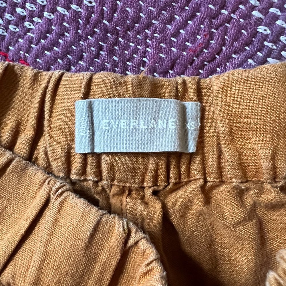 Everlane Linen Boxer Short XS Tawny Brown